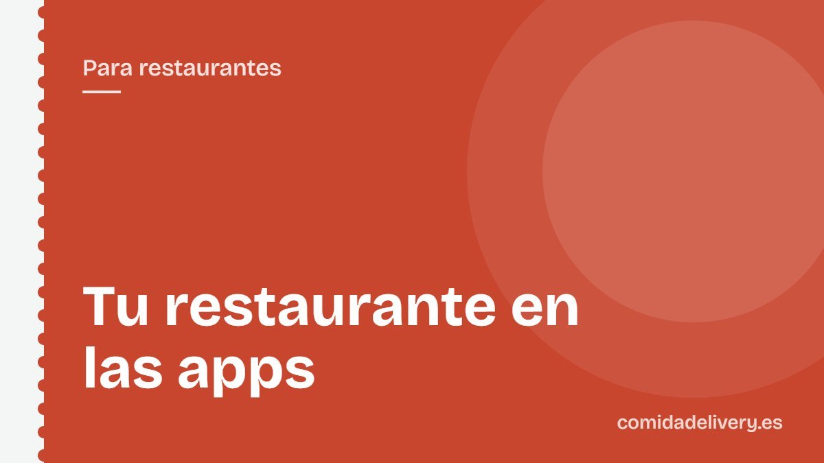 Tu restaurante en las apps